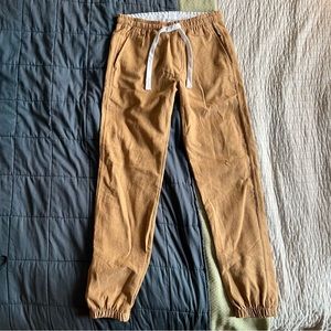 Gustin Ripstock Joggers in Chambray Camel Twill